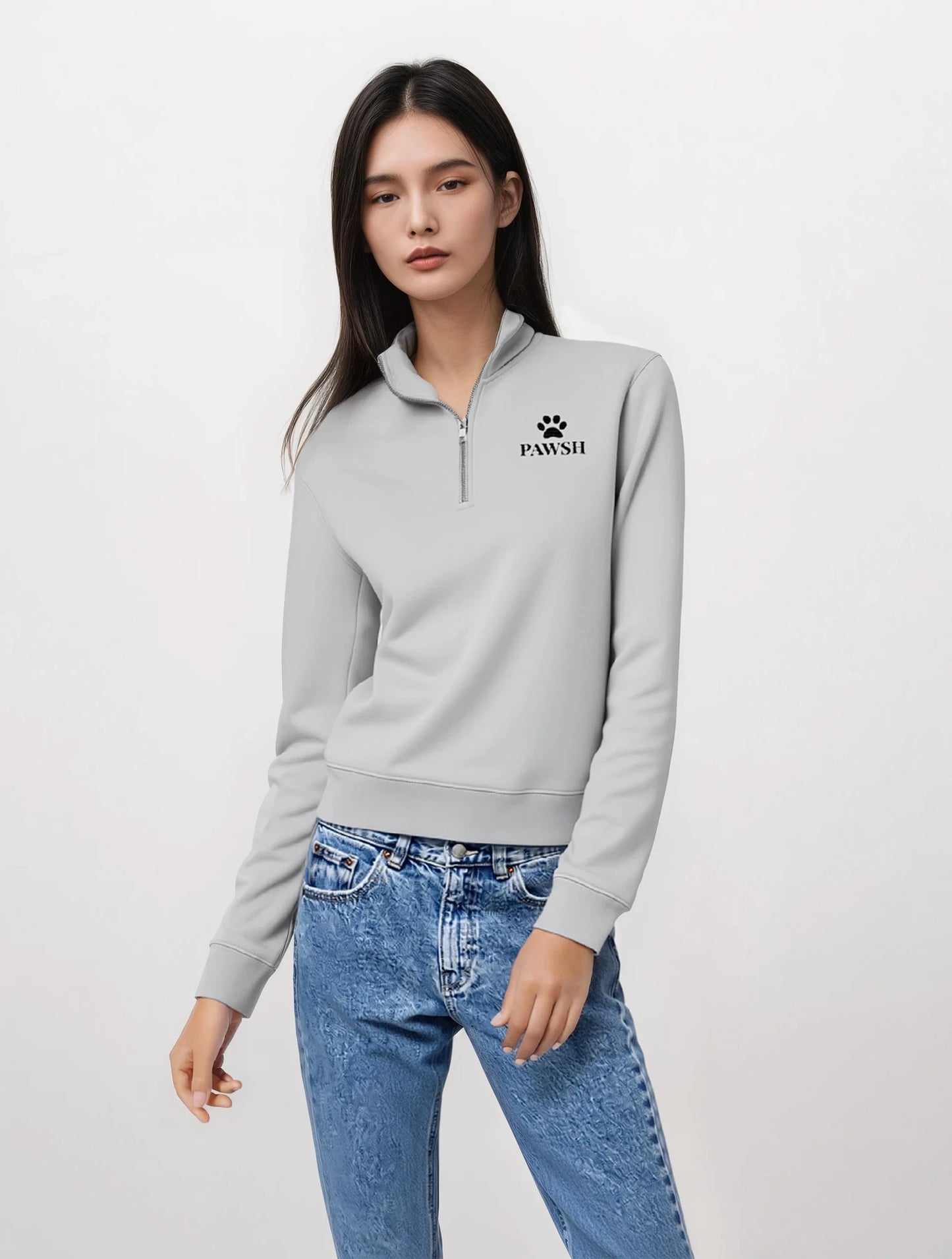 Trucker Quarter Zip Sweatshirt (Dark Logo)
