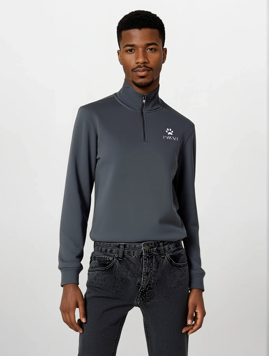 Trucker Quarter Zip Sweatshirt (Light Logo)