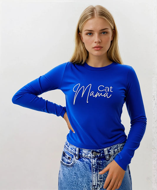 Muser Long Sleeve Tee - Cat Mama (Light Logo)