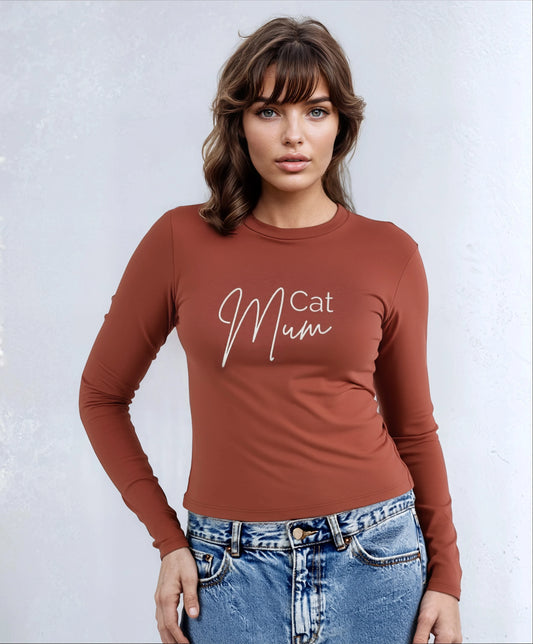 Muser Long Sleeve Tee - Cat Mum (Light Logo)