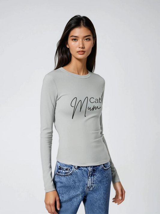 Muser Long Sleeve Tee - Cat Mum (Dark Logo)